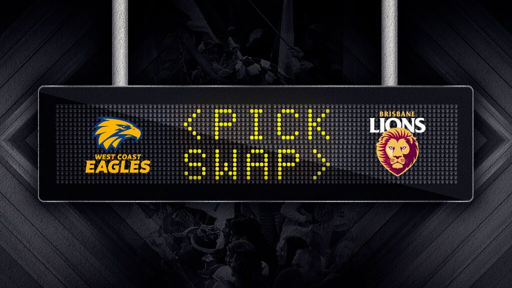 Pick-Swap-WC-BL.jpg West Coast hands Brisbane two picks and receives a third-round pick in return - AFL,West Coast Eagles,Brisbane Lions,Tag-Trade,Trade,Game,News,Update